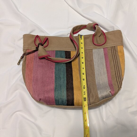 Fossil Canvas Striped Tote Bag - Picture 9 of 12